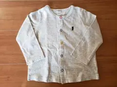 ミキハウス カットソーカーディガン グレー 80～90 日本製