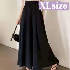 ハイウエスト 楽ちん お洒落 ワイドパンツ フレア Aライン ロング