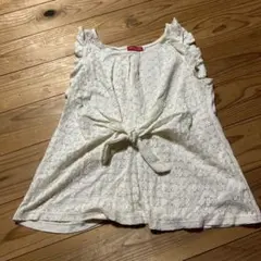 earth music&ecology フリル付きタンクトップ 白