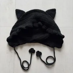ハンドメイド 猫耳 ブラック