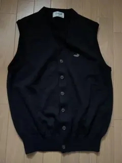 Crocodile クロコダイル Vネック ニットベスト ブラック