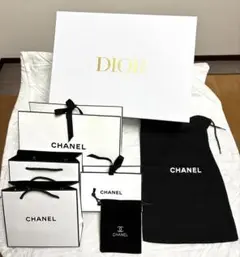 CHANEL、VUITTON他】ギフトボックス2個、カメリアリボン、ショッパー