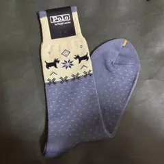 【24時間以内に発送】POLO ラルフローレン ソックス 犬柄 ブルー