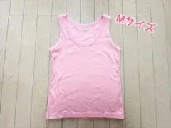 【美品】ユニクロ/ソフトリブタンクトップ/ライトオレンジ/Mサイズのサムネイル