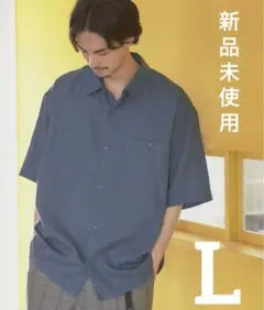 新品未使用！リネンレーヨンショートスリーブシャツ