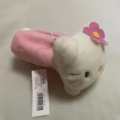 平成レトロ　サンリオ　花ハローキティ ぬいぐるみポーチ　マスコットポーチ