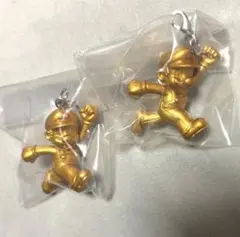 スーパーマリオ めじるしアクセサリー2 ゴールドマリオ シークレット×2