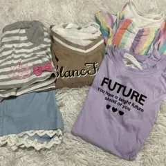 まとめ売り 110 女の子 夏 Tシャツ ショートパンツ ワンピース 女の子