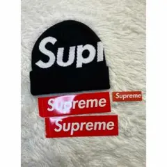 新品 Supreme Big Logo Beanie BLACK