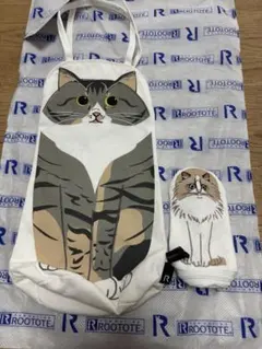 ROOTOTE 猫デザイン トートとポーチセット