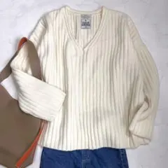 美品　ジャーナルスタンダード レリューム ハミルトン ラムズウール ゆったり　白