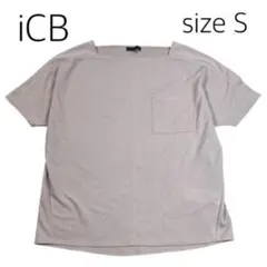 iCB 半袖カットソー スクエアネック 胸ポケット size Sのサムネイル
