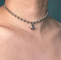 spike motif ball chain necklace ours