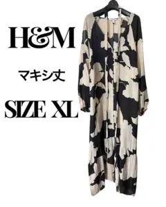 H&M マキシ丈ワンピース サイズXL フラワープリント