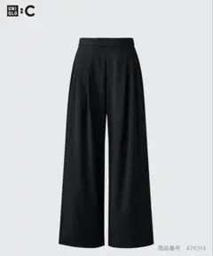 UNIQLO C 感動タックワイドパンツ【レディース】黒