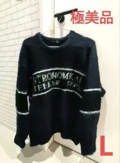 極美品❤ネイビー 長袖ニット Lサイズ