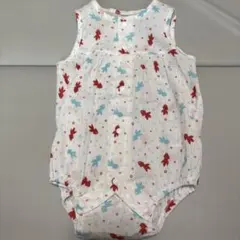 80 金魚　フリルロンパース