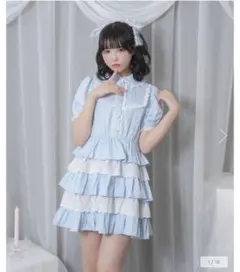 Honey Cinnamon コットンレースパステルワンピ