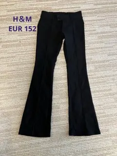 H&M ブラック　フレアパンツ　ストレッチ
