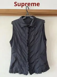 Supreme シュプリーム ベスト ジレ 黒 ブラック ナイロン フリーサイズ