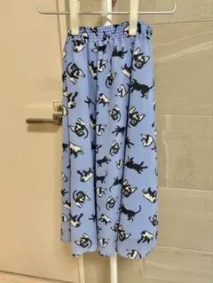 【訳あり】Diagram モンキープリントフレアスカート36 ブルー