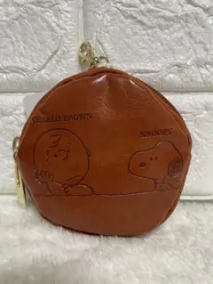 【即日発送】スヌーピー　チャーリー・ブラウン 丸型　ポーチ　コインケース