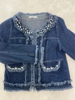 ビジューデニムジャケット