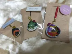 ハンドメイド 和風 やまとしじみ 貝殻 ストラップ 3点 吊るし飾り