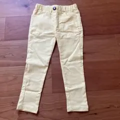 新品未使用　訳ありロングパンツ イエロー　110サイズのサムネイル