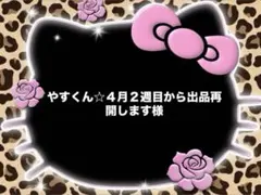 やすくん☆４月２週目から出品再開します様♡専用ページ