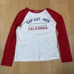 【ギャップ】　GAP 長袖カットソー 赤白 XS