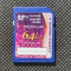 SUPER TALENT 64GB SDXCカード Class 10