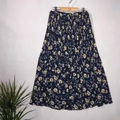 【LOWRYSFARM】ローリーズファーム スカート〈F〉プリーツ ロング丈 花