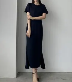 ★【新品】Louere ストレッチカットワンピース（マーメイド）