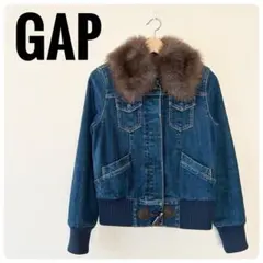 良品‼GAP レディース　ファー襟 デニムジャケット　XS