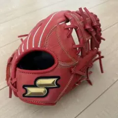 SSK 軟式 野球 グローブ レッド ホワイト メッシュ - メルカリ