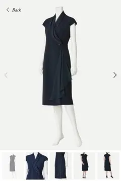 MaxMara リネン ネイビードレープワンピース vintage minoi - メルカリ