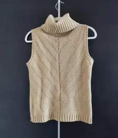 INGNI イング ベージュ タートルネック ノースリーブニット