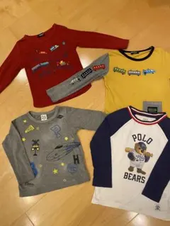 100cm長袖カットソー 4点セット（鉄道好きにおすすめ！）