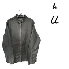 『メンズ』ブラック LL ジッパー付きジャケット