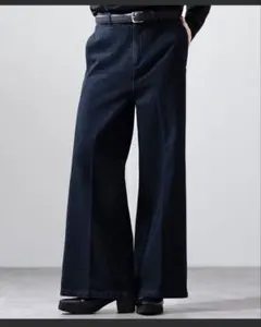 CLEL ヴィンテージデザインフレアデニム インディゴブルー