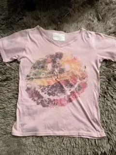 花柄グラデーションプリントTシャツ