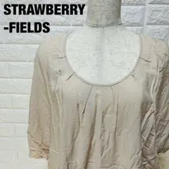 STRAWBERRY FIELDS アイボリー チュニック 五分袖 美品【98】