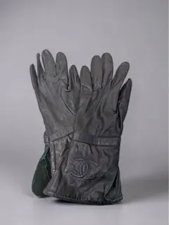 CHANEL シャネル ココマーク レザーグローブ 手袋 ブラック 裏地ベロアのサムネイル