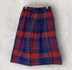美品‼️フレアスカート 赤と青 チェック柄