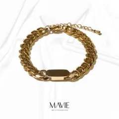 MAVIE chunky chain bracelet ゴールド