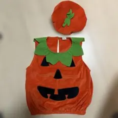 ハロウィン　かぼちゃ コスチューム 100cm 帽子付き