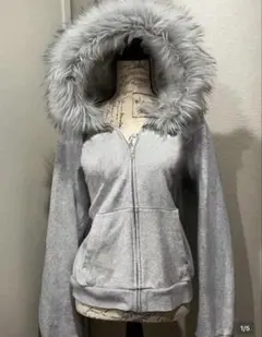 SHEIN グレーファーパーカー　XSのサムネイル