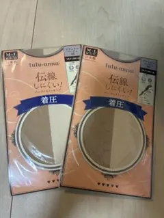 tutu anna 着圧ストッキング M-L ベージュ 2枚セット