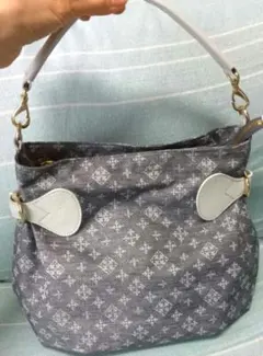 ラシット デニム風ショルダーバッグ美品